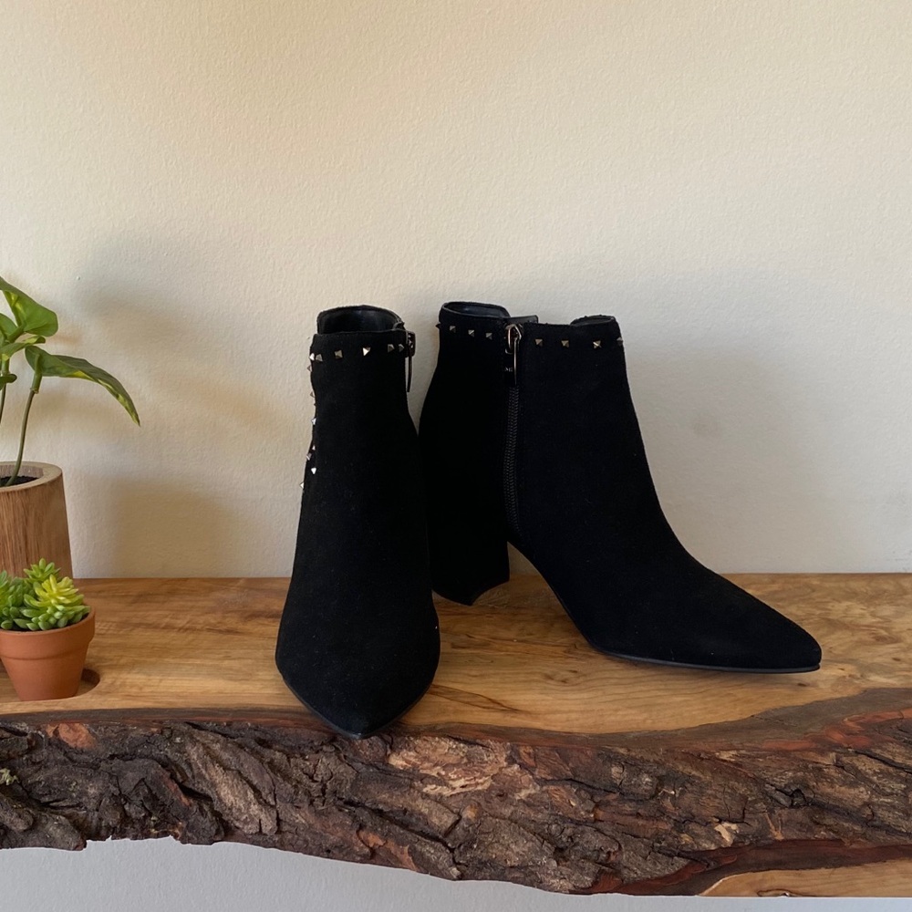 Marc Fisher Black Studded Booties - Picture 3 of 5